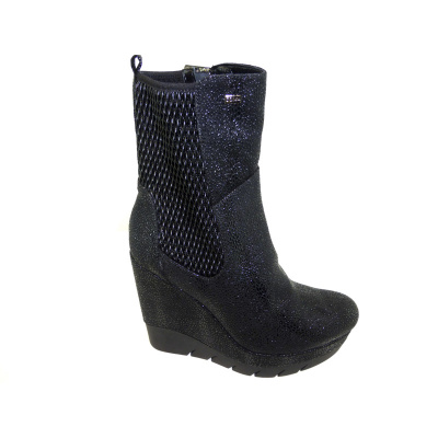 Ботинки-ботильоны CONNI А-5664 н.кожа/лазер (39, Черный)