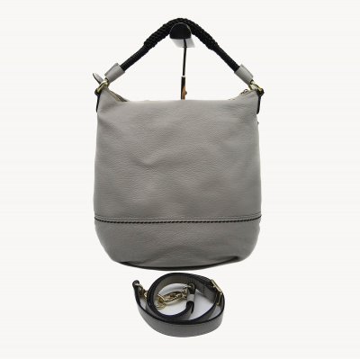 Сумка-хобо PLINIO VISONA А-18213 н.кожа (серый)