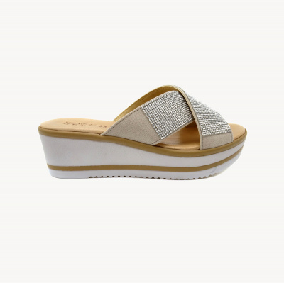 Сабо REPO А-21134 н.замша (37, Серебро/стразы)