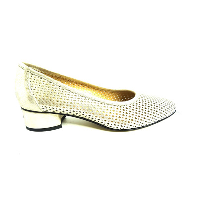 Туфли жен.DONNA SOFT А-1476 нат.замша/лазер  (36, Бежевый)