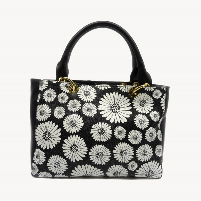 Сумка RENZONI А-328 н.кожа (черный/ромашки)