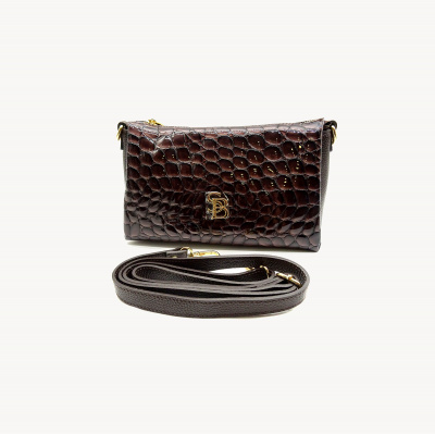 Сумка SARA BURGLAR 2324 н.лак/н.кожа (цвет: Коричневый)