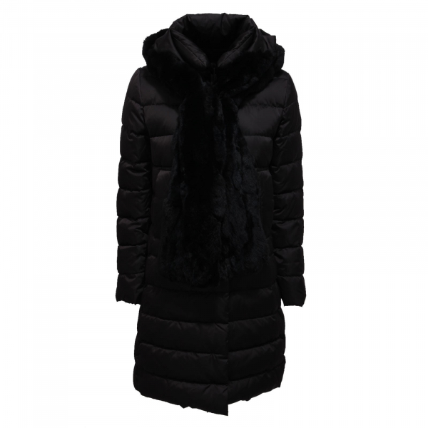 Пальто пуховик нат.мех MARELLA MIRIAM 34960499  (46, Nero)