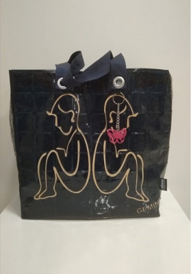 Сумка пляжная Imaxis Big Zodiac (Gemini, Nero)