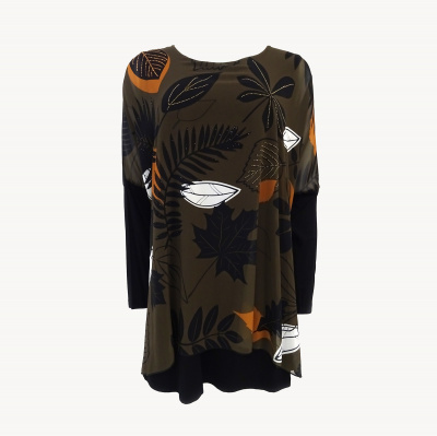 Туника Alain Murati W16-3206F (XL, nero/green)