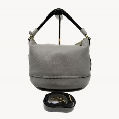 Сумка PLINIO VISONA А-18212 н.кожа (серый)