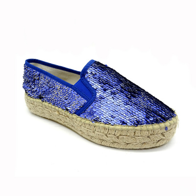 Эспадрильи NILA&NILA А-30023 текстиль/пайетки (37, синий)