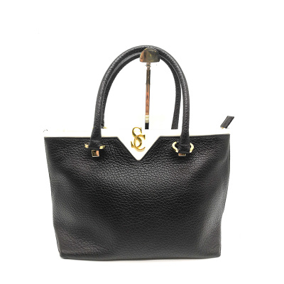 Сумка-тоут C.SALVATELLI А-9070, кожа (чёрный)