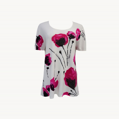 Блуза Papareil WY-484 (XXL, rosa/bianco)