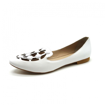 Кожаные туфли балетки Aquamarin