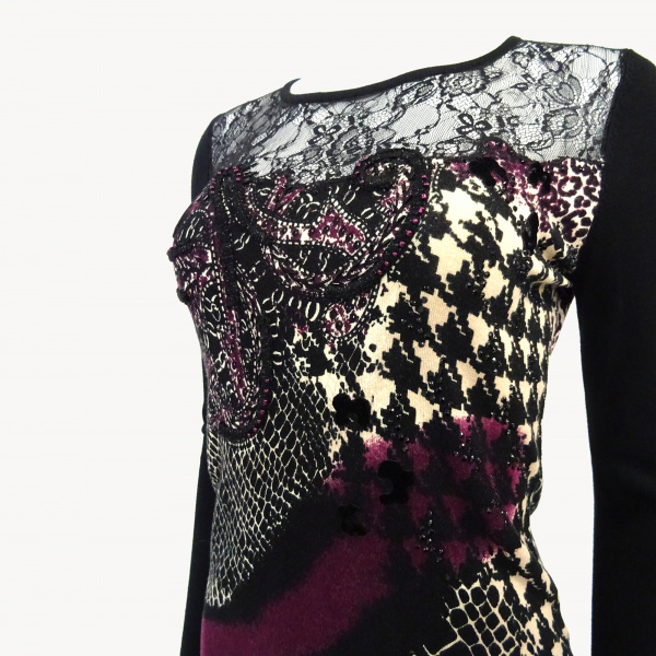 Джемпер Philippe Carat - D379 (M/L, Black/Ruby)