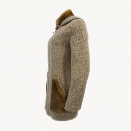 Полупальто шерстяное с капюшоном Manzoni