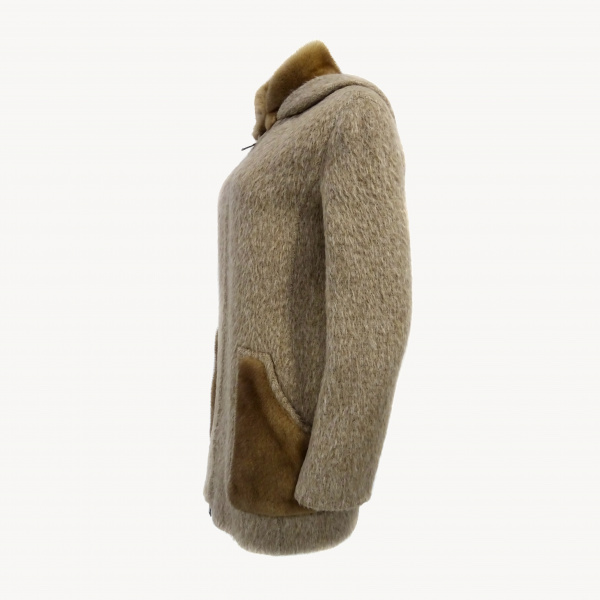 Полупальто шерстяное с капюшоном Manzoni