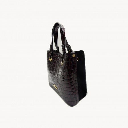 Сумка-тоут из лаковой кожи Sara Burglar