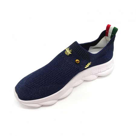 Кроссовки FRANCESCO А-38 текстиль (38, текстиль, синий)