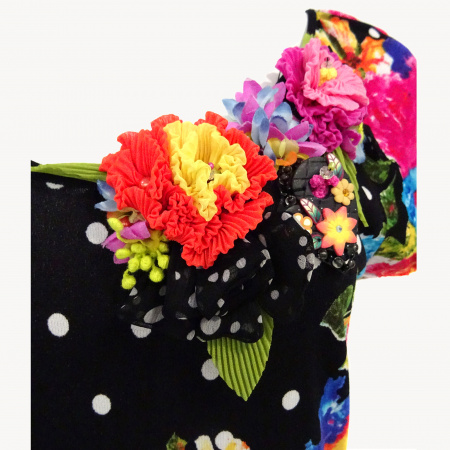 Блуза Philippe Carat - A202 (XXL, Nero/Fuxia)