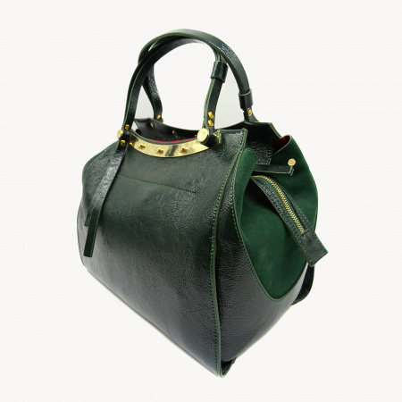 Лакированная сумка Carlo Salvatelli