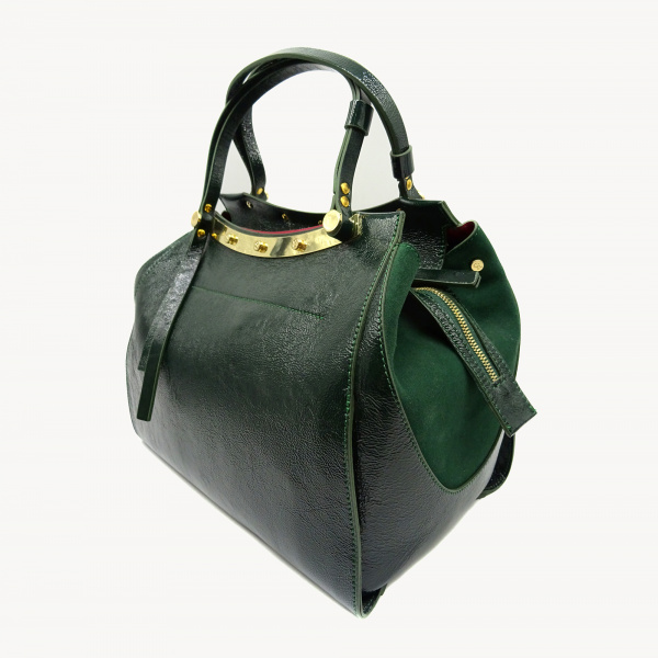 Лакированная сумка Carlo Salvatelli