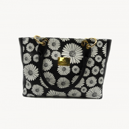 Сумка RENZONI А-328 н.кожа (черный/ромашки)