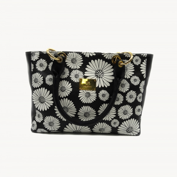 Сумка RENZONI А-328 н.кожа (черный/ромашки)