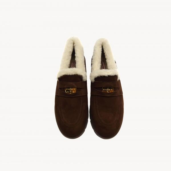 Замшевые лоферы Helena Soretti Polli