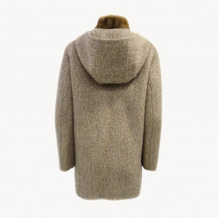 Полупальто шерстяное с капюшоном Manzoni