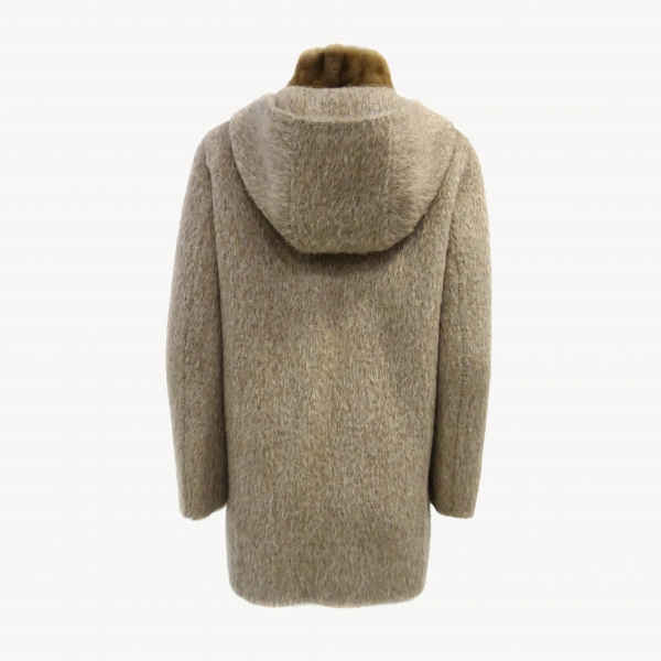 Полупальто шерстяное с капюшоном Manzoni