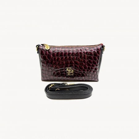 Сумка SARA BURGLAR 2324 н.лак/н.кожа (цвет: Бордо)