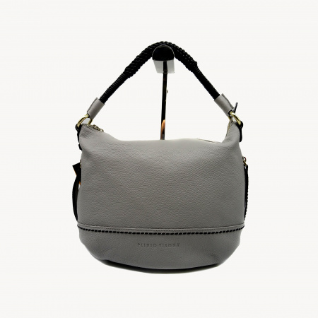 Сумка PLINIO VISONA А-18212 н.кожа (серый)