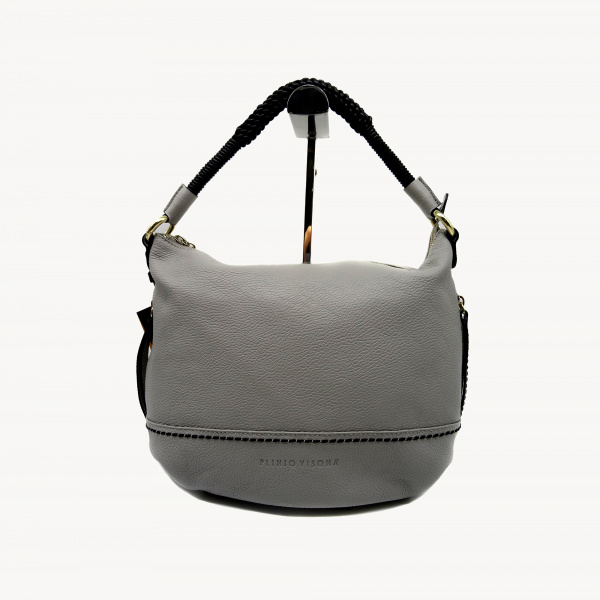 Сумка PLINIO VISONA А-18212 н.кожа (серый)