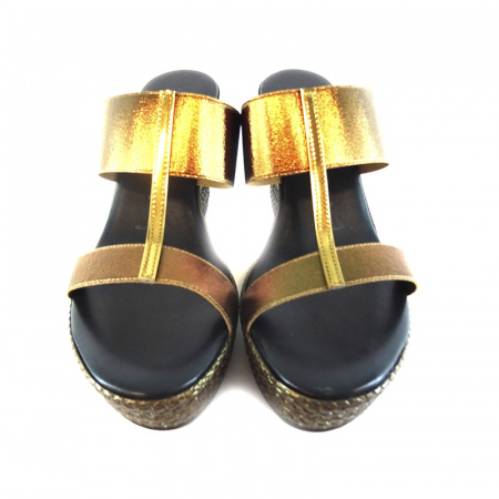 Сабо RAPISARDI А-Zelda/1114 н.кожа/текстиль (41, бронза)