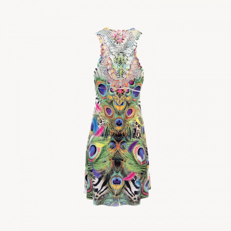 Платье Mayentl V 412 короткое (L, Green/viola)