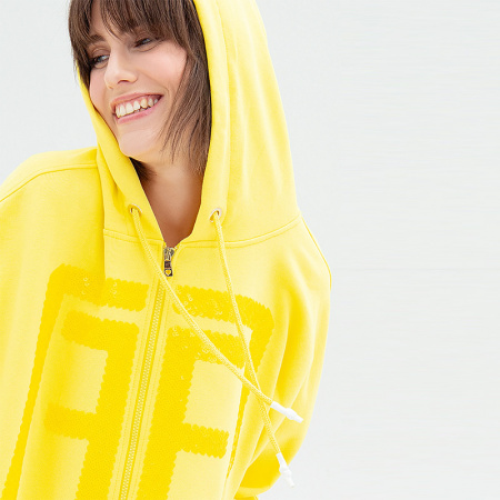 Толстовка жен.с капюшоном FRACOMINA A-ST 9002F (S, Желтый)