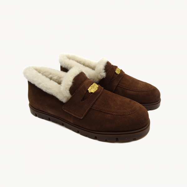 Замшевые лоферы Helena Soretti Polli