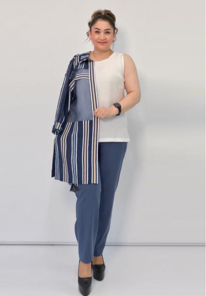 Костюм жакет, топ и брюки Gemko