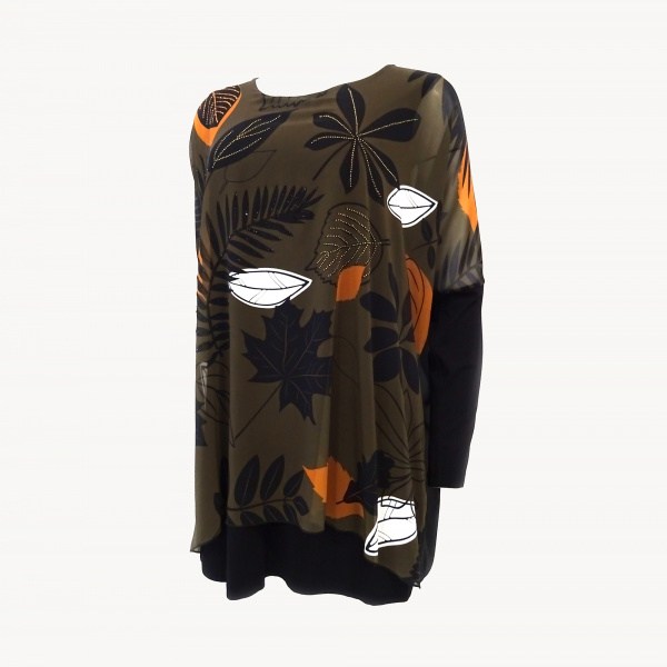 Туника Alain Murati W16-3206F (XL, nero/green)