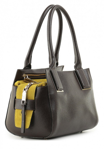 Сумки C.SALVATELLI  А-211 н.кожа (черно-оранж)