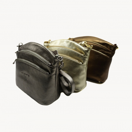 Сумка D.GREGORIO 8653 н.кожа laminato (цвет: Серебристый)