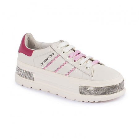 Кожаные кеды на платформе Ilasio Renzoni