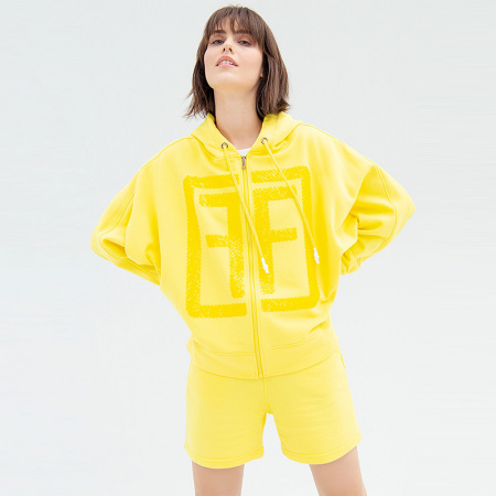 Толстовка жен.с капюшоном FRACOMINA A-ST 9002F (S, Желтый)