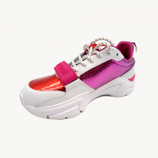 Кроссовки Roberto Cavalli н.кожа A-12316 (36, White/Fucsia)