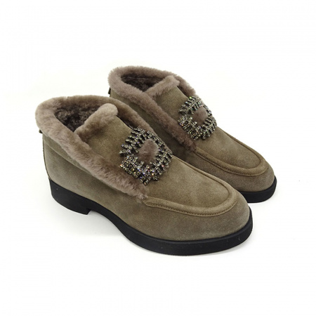 Ботинки жен.LORIBLU А-416 LO 126 замша/мех (40, Бежевый)