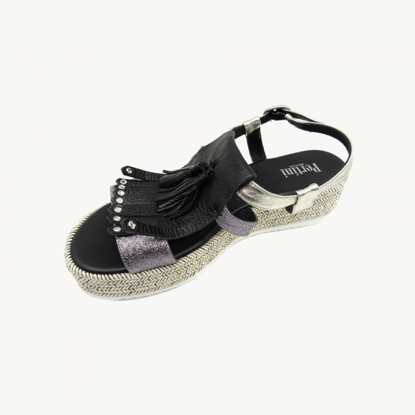 Кожаные сандалии на платформе Pertini