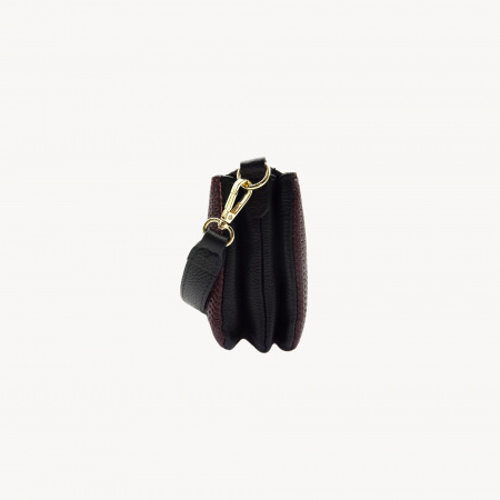 Сумка MOT-Cle Tris нат.кожа (цвет: Черно-бордовая)