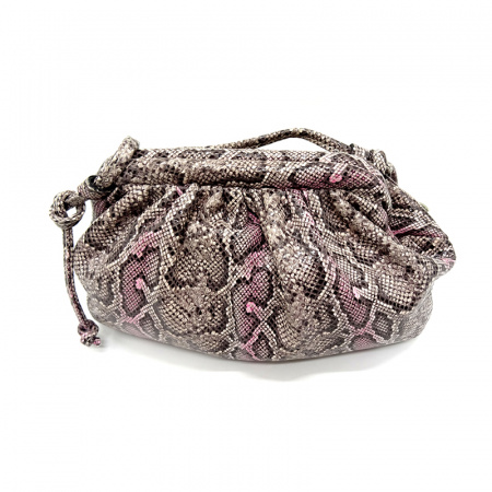 Сумка SARA BURGLAR А-1235 нат.кожа (Бежево-розовый питон)