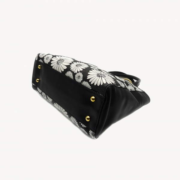 Сумка RENZONI А-328 н.кожа (черный/ромашки)