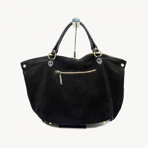 Сумка D.GREGORIO А-2679 н.замша  (замша/лак, чёрный)