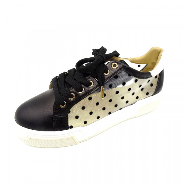 Кожаные кеды с сеточкой Helena Soretti 