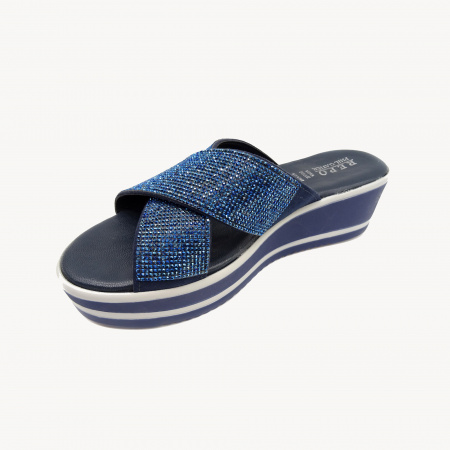 Сабо REPO А-21134 н.замша (41, синий/стразы)