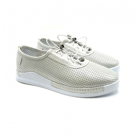 Кожаные туфли-кеды на шнуровке Aquamarin